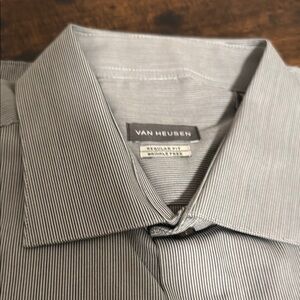 Van Heusen Men's Gray Striped Shirt